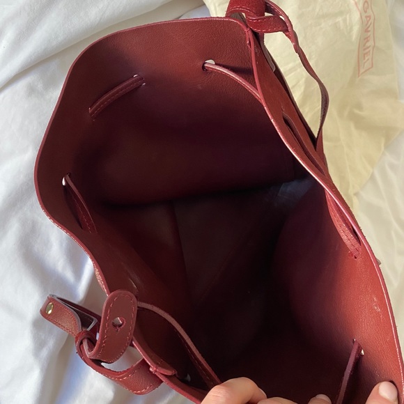 Mansur Gavriel Burgundy Bucket Bag - Picture 3 of 5